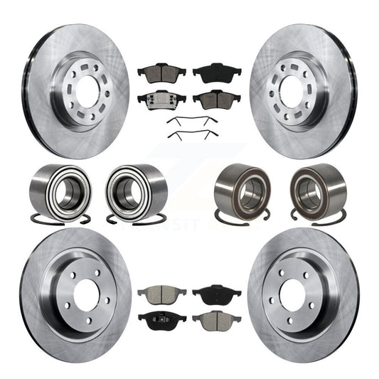 Bearing Disc Brake Rotor And Pad Front Rear Kit (10Pc) For 2006 Mazda 5 To 02 06