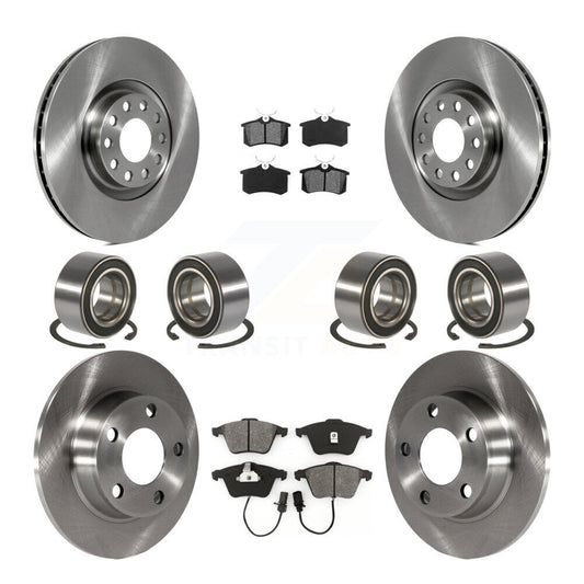 Bearing Disc Brake Rotor And Pads Front Rear Kit (10Pc) For Audi Allroad Quattro