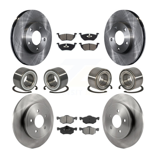 Bearing Disc Brake Rotor Pad Front Rear Kit (10Pc) For Ford Escape Mazda Tribute