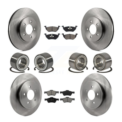 Bearing Disc Brake Rotor Pad Front Rear Kit (10Pc) For Ford Escape Mazda Tribute