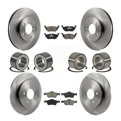 Bearing Brake Rotor & Pads Front Rear Kit (10Pc) For Ford Escape Mercury Mariner