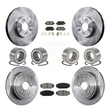 Bearing Disc Brake Rotors And Pads Front Rear Kit (10Pc) For 2001-2002 Acura MDX