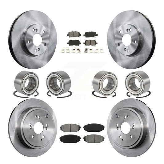 Bearing Disc Brake Rotors And Pads Front Rear Kit (10Pc) For 2001-2002 Acura MDX