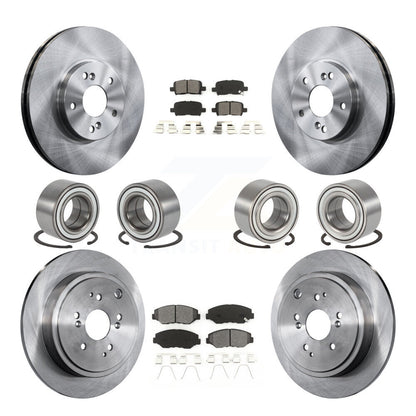 Bearing Disc Brake Rotor And Pad Front Rear Kit (10Pc) For 2003-2004 Honda Pilot