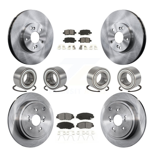 Bearing Disc Brake Rotor And Pad Front Rear Kit (10Pc) For 2003-2004 Honda Pilot