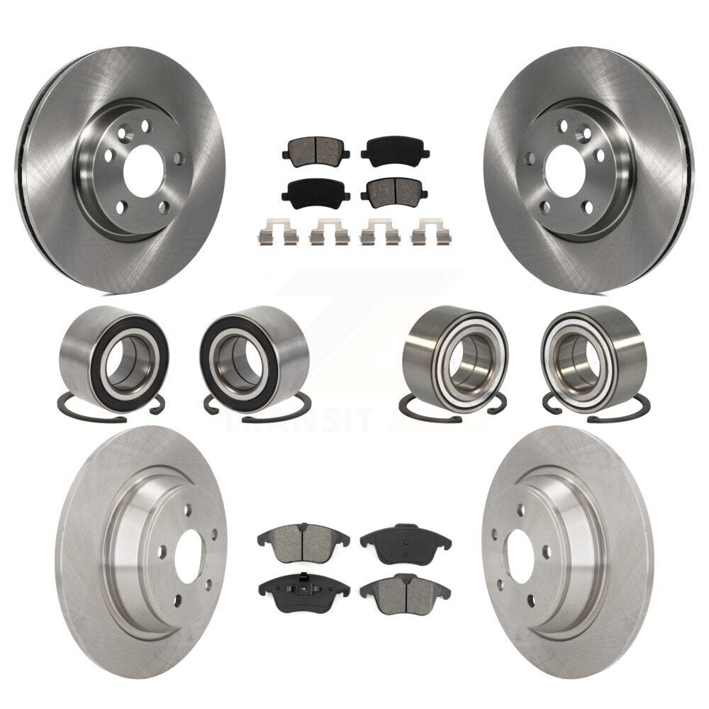 Bearing Brake Rotor Pads Front Rear Kit (10Pc) For 12-15 Land Rover Range Evoque