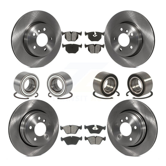 Bearings Disc Brake Rotors And Pads Front Rear Kit (10Pc) For 2004-2010 BMW X3