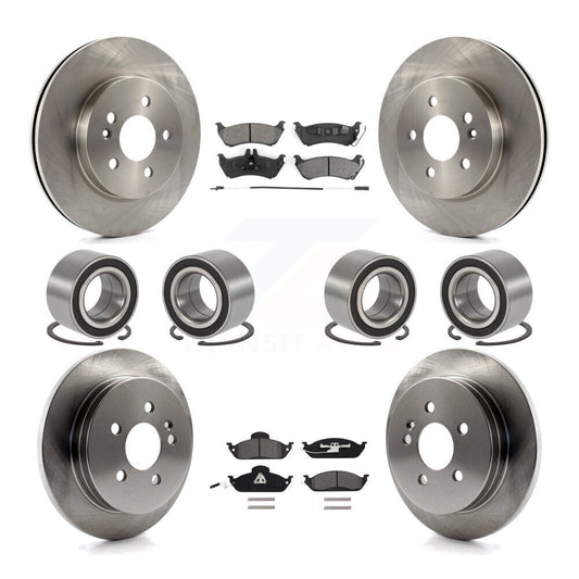 Bearing Disc Brake Rotor Pad Front Rear Kit (10Pc) For Mercedes-Benz ML320 ML350