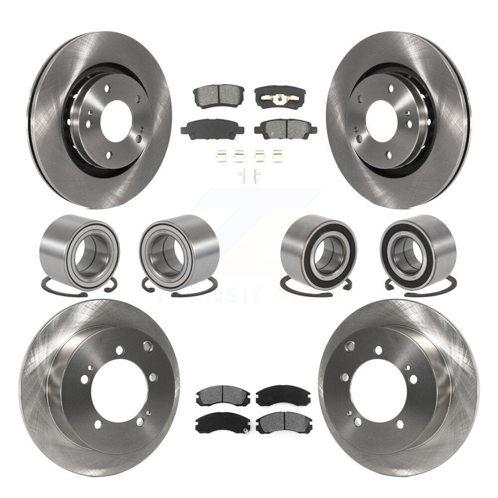 Bearing Brake Rotor Pad Front Rear Kit (10Pc) For 05-06 Mitsubishi Outlander AWD