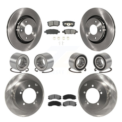 Bearing Brake Rotor Pad Front Rear Kit (10Pc) For 05-06 Mitsubishi Outlander AWD