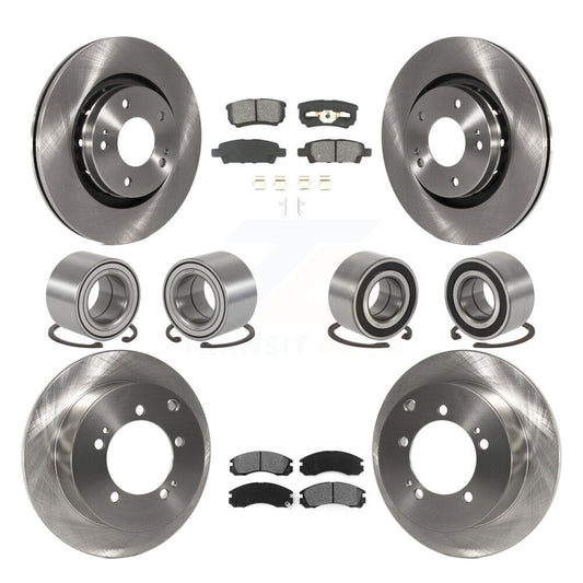 Bearing Brake Rotor Pad Front Rear Kit (10Pc) For 05-06 Mitsubishi Outlander AWD