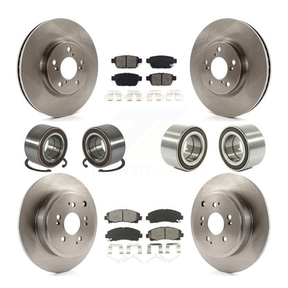 Bearing Disc Brake Rotor Pad Front Rear Kit (10Pc) For 2006-2014 Honda Ridgeline