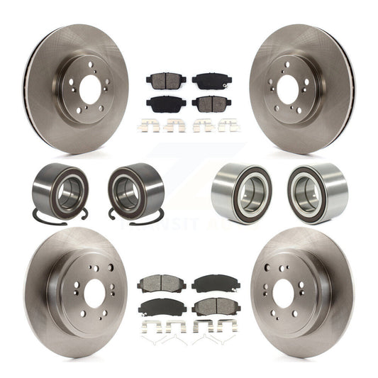 Bearing Disc Brake Rotor Pad Front Rear Kit (10Pc) For 2006-2014 Honda Ridgeline