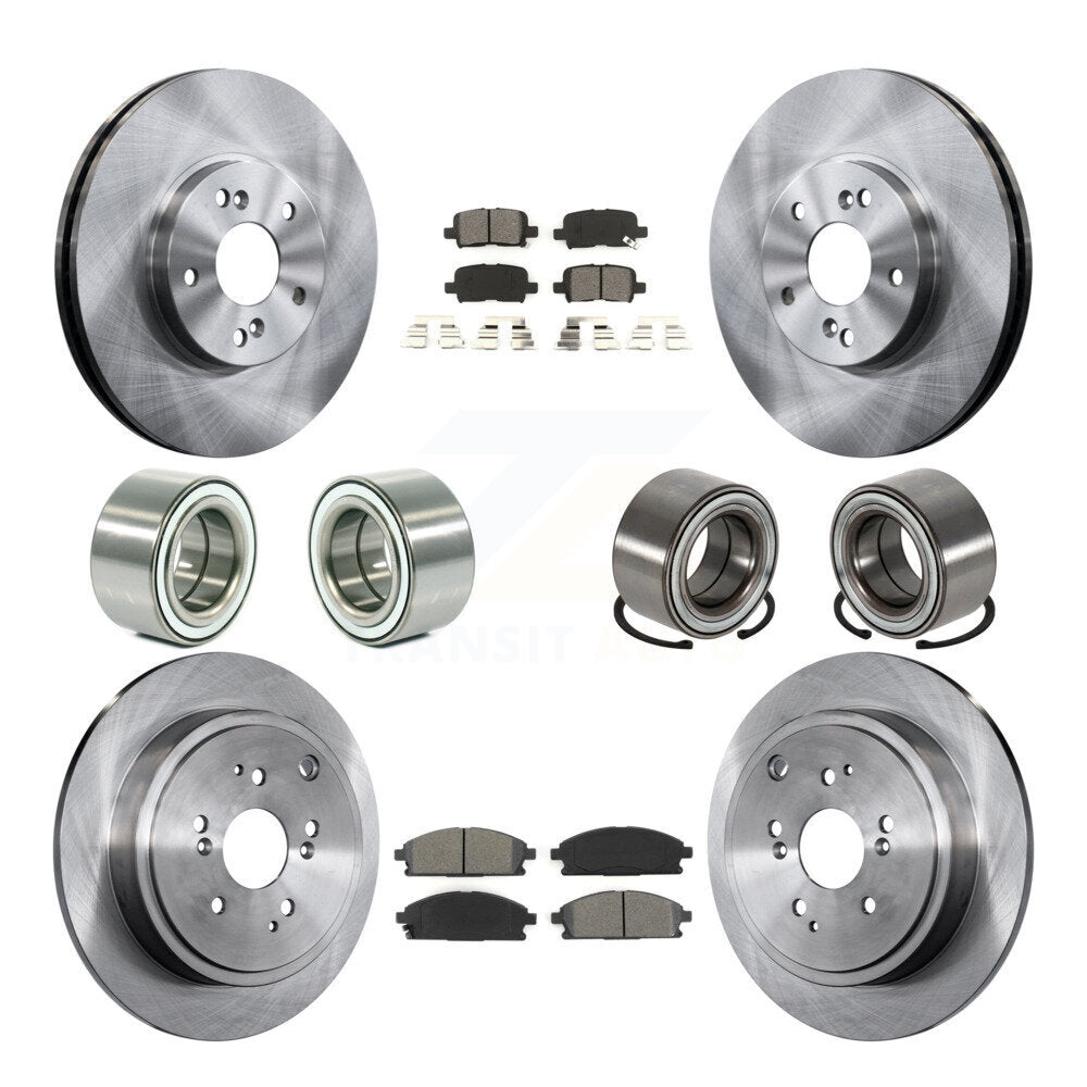 Bearing Disc Brake Rotors And Pads Front Rear Kit (10Pc) For 2003-2006 Acura MDX