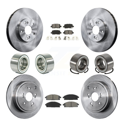 Bearing Disc Brake Rotors And Pads Front Rear Kit (10Pc) For 2003-2006 Acura MDX