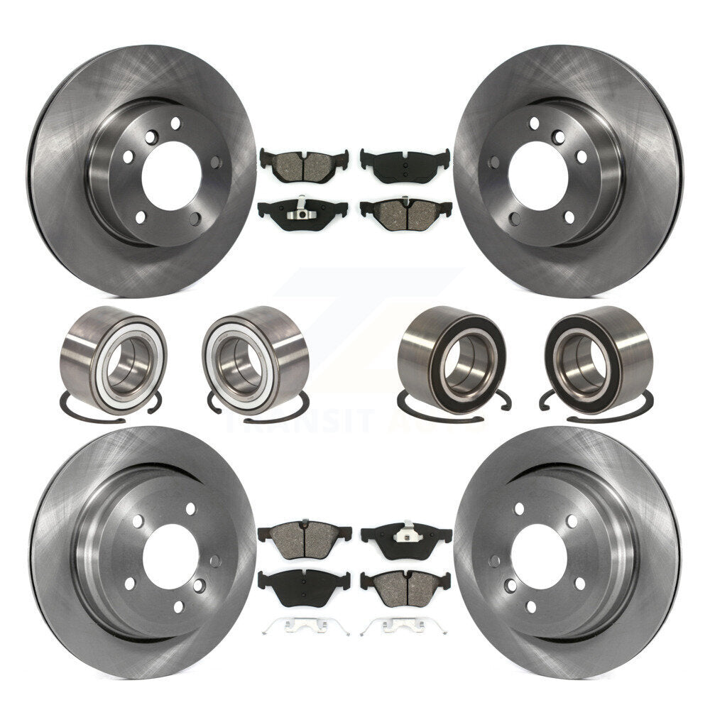 Wheel Bearing Disc Brake Rotor And Pad Front Rear Kit (10Pc) For BMW 328xi 325xi
