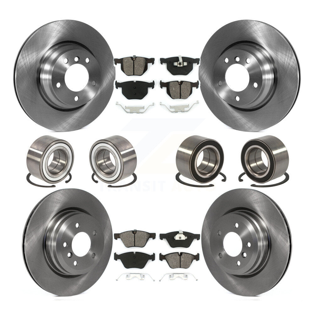 Wheel Bearing Disc Brake Rotor And Pads Front Rear Kit (10Pc) For 2006 BMW 330xi
