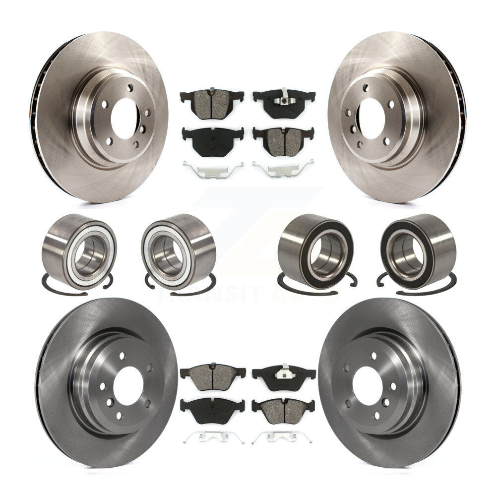 Wheel Bearing Disc Brake Rotor And Pads Front Rear Kit (10Pc) For 2007 BMW 335xi