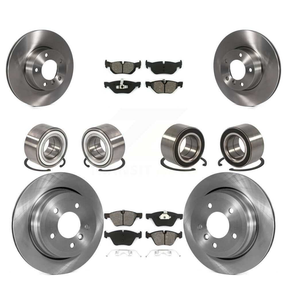 Wheel Bearings Disc Brake Rotors And Pads Front Rear Kit (10Pc) For BMW 328xi
