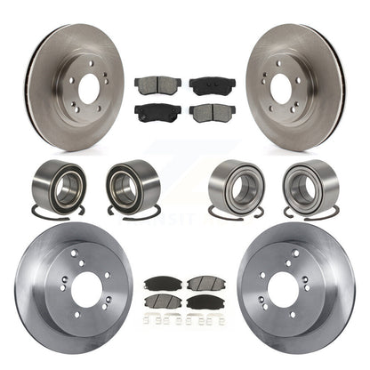 Bearing Brake Rotor Pad Front Rear Kit (10Pc) For 2001-2006 Hyundai Santa Fe 4WD