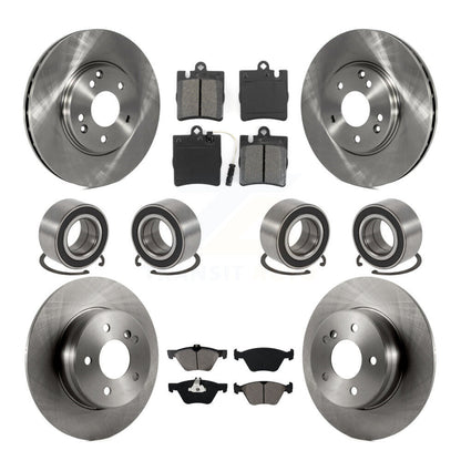 Bearings Disc Brake Rotors And Pads Front Rear Kit (10Pc) For Mercedes-Benz E320