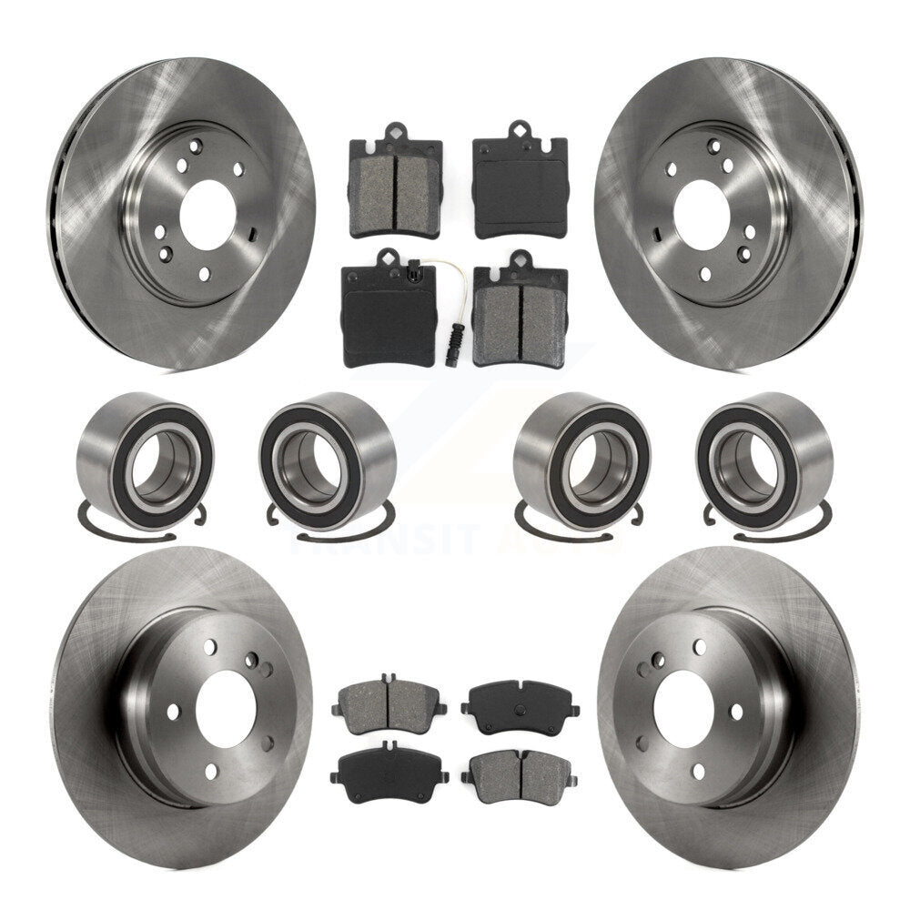 Bearing Brake Rotor & Pad Front Rear Kit (10Pc) For Mercedes-Benz C280 C240 C320