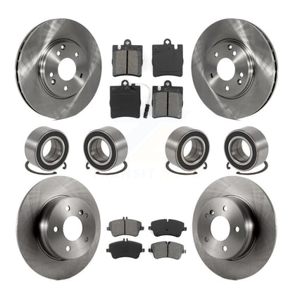 Bearing Brake Rotor & Pad Front Rear Kit (10Pc) For Mercedes-Benz C280 C240 C320