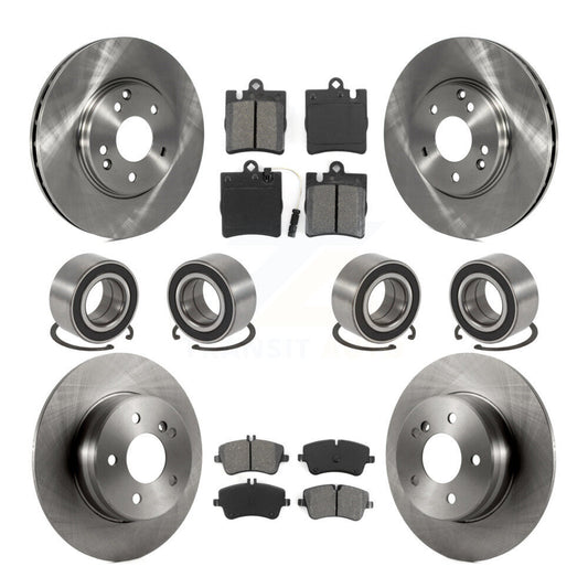 Bearing Brake Rotor & Pad Front Rear Kit (10Pc) For Mercedes-Benz C280 C240 C320