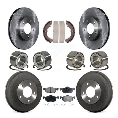 Bearing Brake Rotor Pad Shoe Front Rear Kit (10Pc) For Ford Escape Mazda Tribute