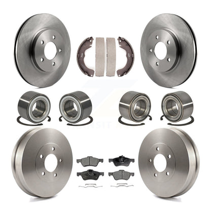 Bearing Disc Brake Rotor & Pad Shoe Front Rear Kit (10Pc) For 2008 Mazda Tribute