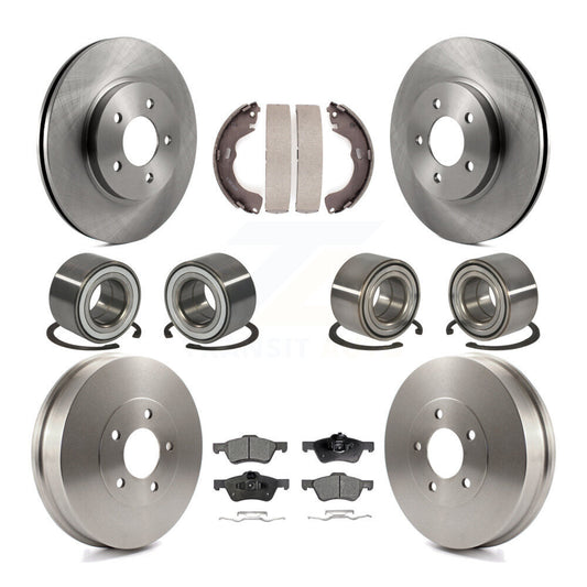 Bearing Disc Brake Rotor & Pad Shoe Front Rear Kit (10Pc) For 2008 Mazda Tribute