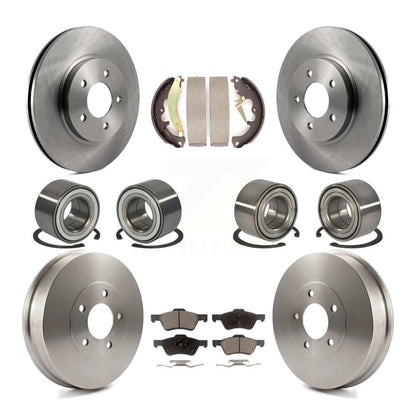 Bearing Disc Brake Rotor Pads Shoe Front Rear Kit (10Pc) For Ford Escape Mercury