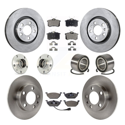 Hub Bearing Disc Brake Rotor And Pad Front Rear Kit (10Pc) For Volkswagen Beetle