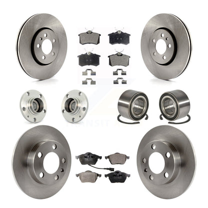 Hub Bearing Disc Brake Rotor And Pad Front Rear Kit (10Pc) For Volkswagen Beetle