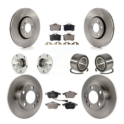 Hub Bearing Brake Rotor And Pad Front Rear Kit (10Pc) For Volkswagen Golf Beetle