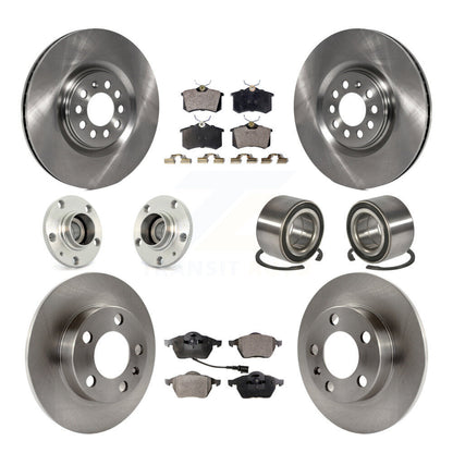 Hub Bearing Disc Brake Rotor And Pad Front Rear Kit (10Pc) For 2000-2006 Audi TT