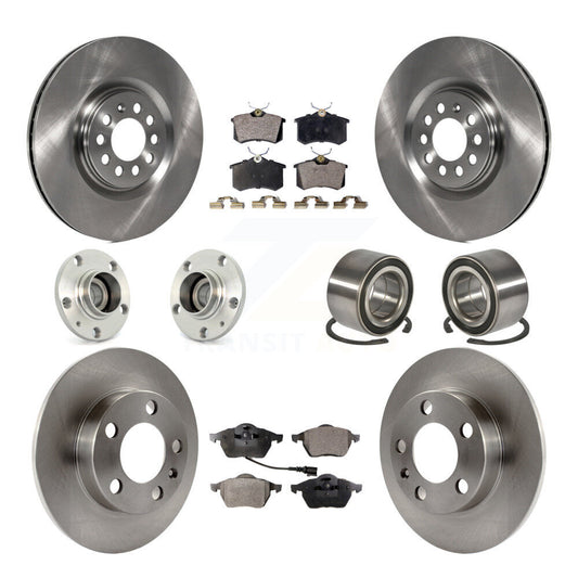 Hub Bearing Disc Brake Rotor And Pad Front Rear Kit (10Pc) For 2000-2006 Audi TT