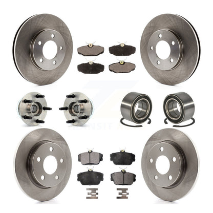 Wheel Hub Bearing Disc Brake Rotor And Pad Front Rear Kit (10Pc) For Ford Taurus