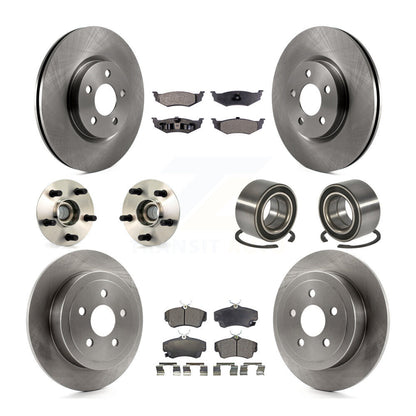 Hub Bearing Disc Brake Rotor & Pad Front Rear Kit (10Pc) For Chrysler PT Cruiser