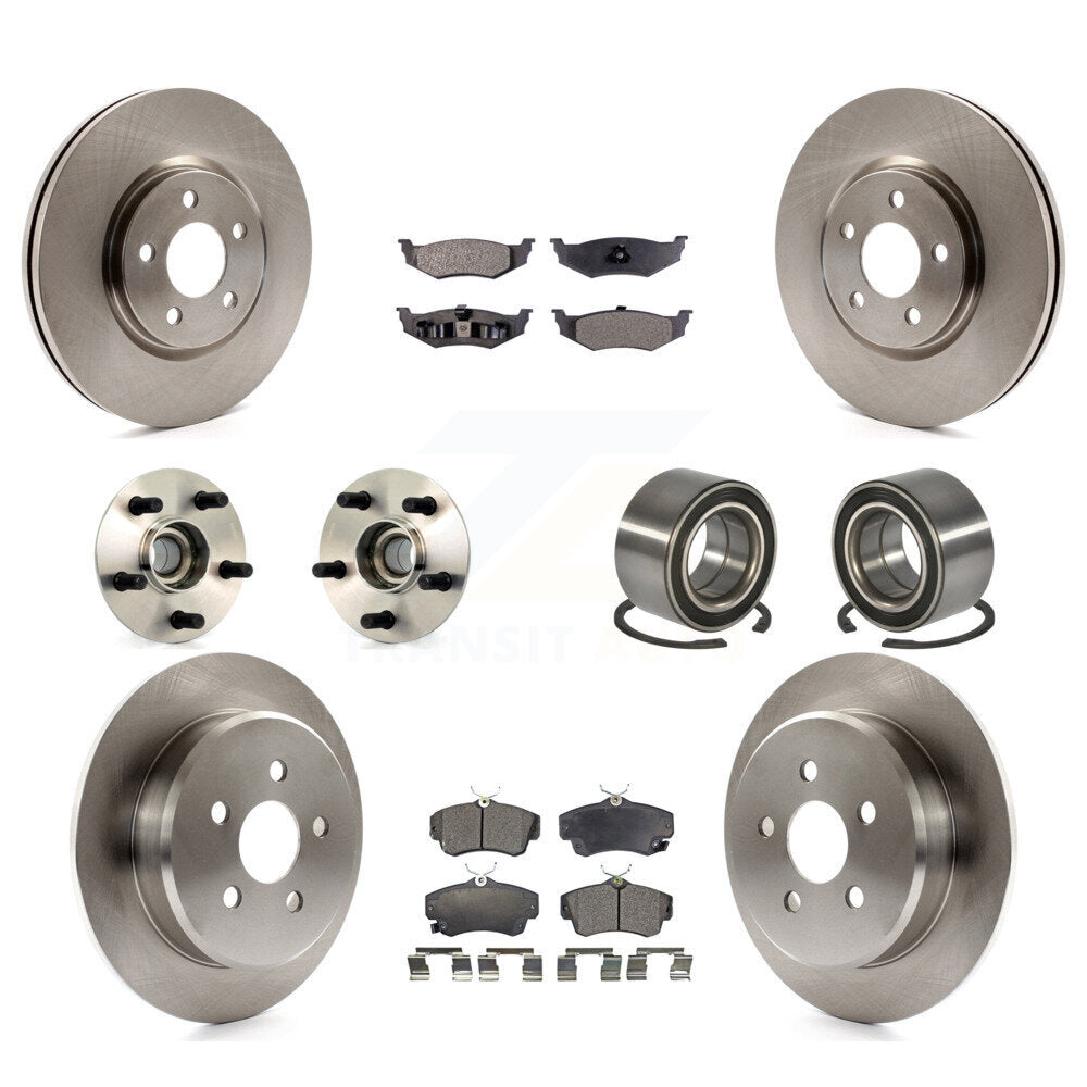 Hub Bearing Disc Brake Rotor & Pad Front Rear Kit (10Pc) For Chrysler PT Cruiser