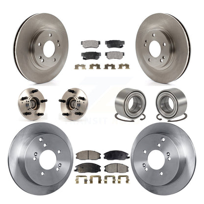 Hub Bearing Disc Brake Rotor And Pads Front Rear Kit (10Pc) For Hyundai Santa Fe