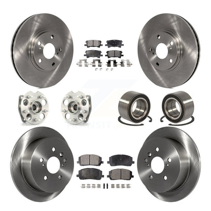 Hub Bearing Disc Brake Rotor And Pad Front Rear Kit (10Pc) For Toyota Highlander