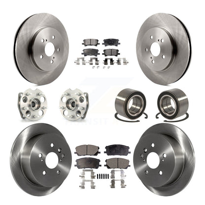 Hub Bearing Brake Rotor & Pad Front Rear Kit (10Pc) For Lexus RX350 RX330 Toyota