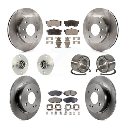 Hub Bearing Disc Brake Rotor & Pads Front Rear Kit (10Pc) For Nissan Sentra 1.8L