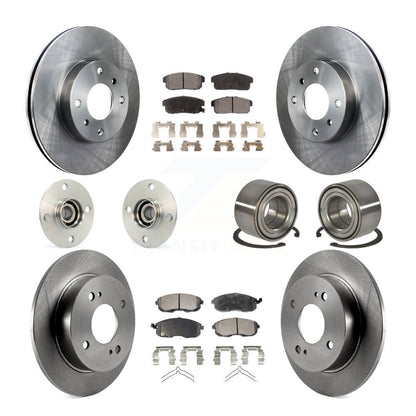 Hub Bearing Brake Rotor & Pads Front Rear Kit (10Pc) For 2002 Nissan Sentra 2.5L