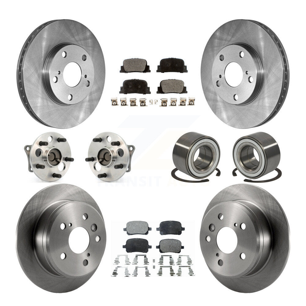 Hub Bearing Brake Rotor & Pad Front Rear Kit (10Pc) For Toyota Camry Lexus ES300