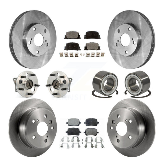Hub Bearing Brake Rotor & Pad Front Rear Kit (10Pc) For Toyota Camry Lexus ES300