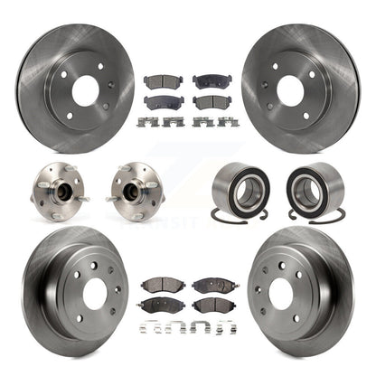 Hub Bearing Brake Rotor And Pad Front Rear Kit (10Pc) For Chevrolet Optra Suzuki