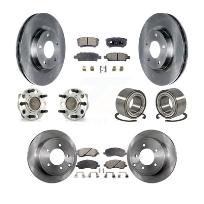 Hub Bearings Disc Brake Rotors And Pads Front Rear Kit (10Pc) For Dodge Caliber