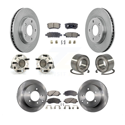 Hub Bearings Disc Brake Rotors And Pads Front Rear Kit (10Pc) For Dodge Caliber